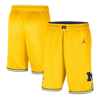 Nike Maize Michigan Wolverines Limited Performance Basketball Shorts