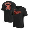NIKE YOUTH NIKE GRAYSON RODRIGUEZ BLACK BALTIMORE ORIOLES NAME & NUMBER T-SHIRT