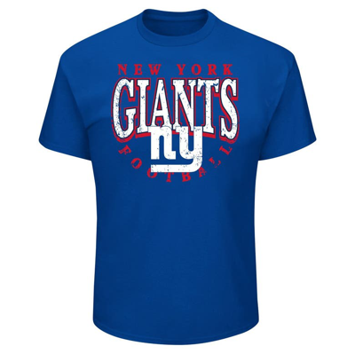 Fanatics Men's  Royal Distressed New York Giants Big And Tall Throwback T-shirt