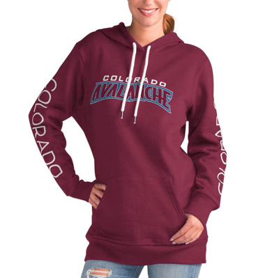 G-iii 4her By Carl Banks Burgundy Colourado Avalanche Overtime Pullover Hoodie