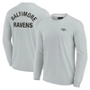 FANATICS SIGNATURE UNISEX FANATICS SIGNATURE GRAY BALTIMORE RAVENS ELEMENTS SUPER SOFT LONG SLEEVE T-SHIRT