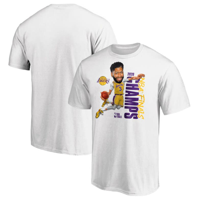 Fanatics Branded Anthony Davis White Los Angeles Lakers 2020 Nba Finals Champions Vertical Player T-