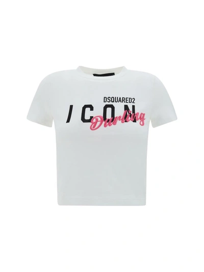 Dsquared2 Icon Forever 抽绳t恤 In Bianco