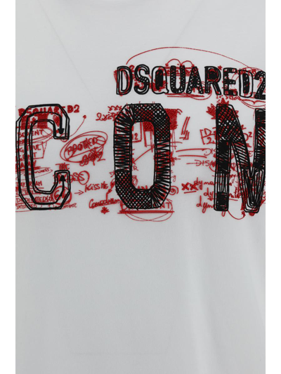 Dsquared2 T-shirt Mit Logo-print In White