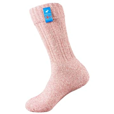 The Nordic Sock Company Icelandic Saga Socks Atlantic Salmon In Pink