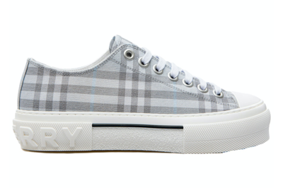 Pre-owned Burberry Vintage Check Cotton Sneaker Grey Blue In Grey/blue