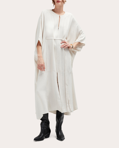 Careste Women's Audrey Silk Georgette Kaftan In White