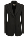 Sportmax Buttoned Single-breasted Blazer In Black