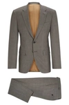 HUGO BOSS SLIM-FIT SUIT IN MICRO-PATTERNED STRETCH WOOL