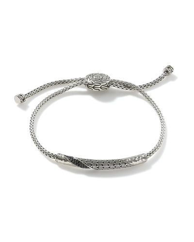 John Hardy Silver Gemstone Classic Chain Station Bracelet In Metallic