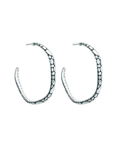 John Hardy Kali Silver Medium Hoops In Metallic