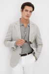 Reiss Soft Grey Slim Fit Wool Blend Single Breasted Blazer In Soft Grey