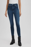Good American Indigo  Distressed Skinny Jeans In Indigo