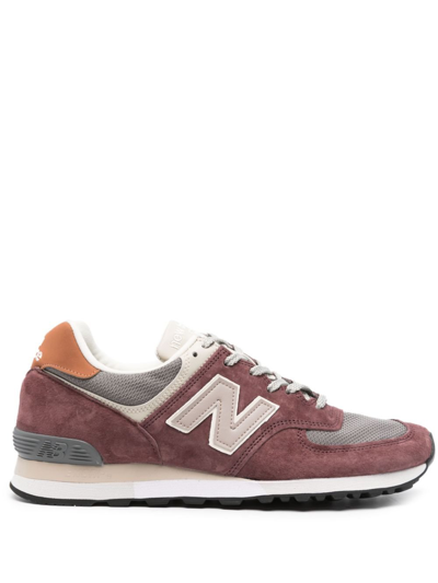 New Balance 576 Panelled Suede Sneakers In Red