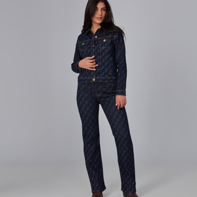 Lola Jeans Women's Gabriella-drf Classic Jacket In Dark Rinse Fade