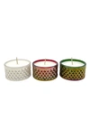 SAND AND FOG SET OF 3 MOLDED JAR CANDLES