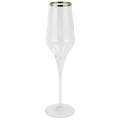 Vietri Contessa Platinum Champagne Glass