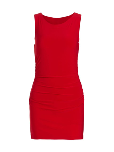 Norma Kamali Sleeveless Pickleball Mini Dress In Red
