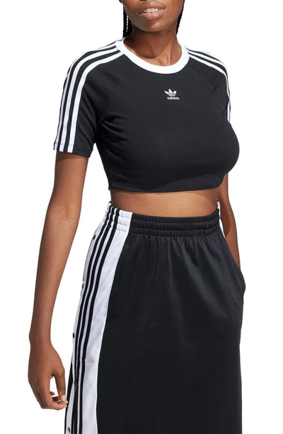 Adidas Originals Crop Baby Tee In Black