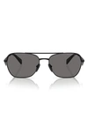 Prada 59mm Polarized Pillow Sunglasses In Dark Grey