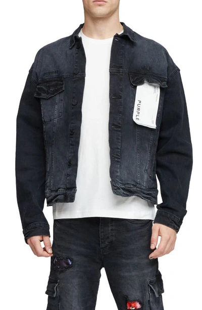 Purple Brand Blue Sky Denim Jacket In Black