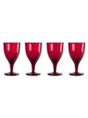 Nude Glass Omnia Bey 4-piece Wine Glass Set In Red