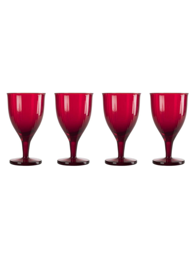 Nude Glass Omnia Bey 4-piece Wine Glass Set In Red