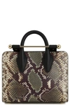 STRATHBERRY STRATHBERRY NANO SNAKE EMBOSSED LEATHER TOTE