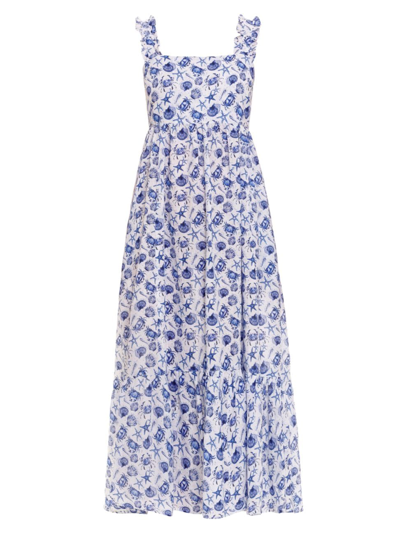 The Lazy Poet Women's Mika Linen Seashell Maxi Dress In White