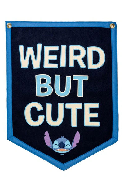 Oxford Pennant X Disney Stitch Weird But Cute Camp Flag In Navy