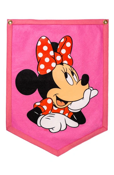 Oxford Pennant X Disney Minnie Mouse Camp Flag In Pink