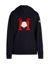 MONCLER MEN'S EMBROIDERED LOGO HOODIE