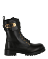 VERSACE SAFETY PIN LEATHER BOOTS