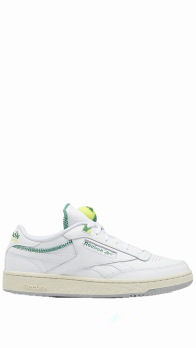 Reebok Club C 85 Pump Man Sneakers White Size 8 Soft Leather, Textile Fibers