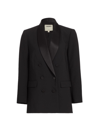 L Agence Women's Jayda Double-breasted Ponte Blazer In Black Black