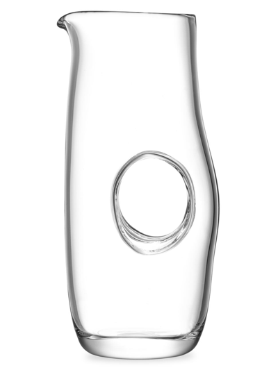 Lsa Void Glass Tall Jug In White