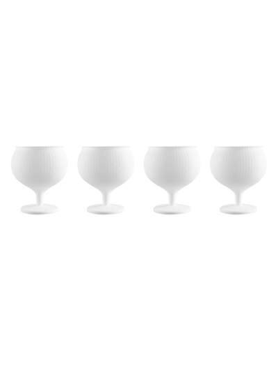 Nude Glass Omnia Bey 4-piece Cognac Glass Set In Opal White