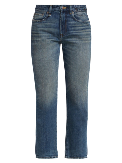 R13 Low-rise Flared Jeans In Dane Indigo