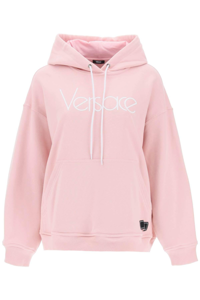 Versace Hoodie With 1978 Re-edition Logo In Pink