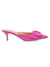 Gianvito Rossi Women's Portofino 55mm Suede Mule In Bloom