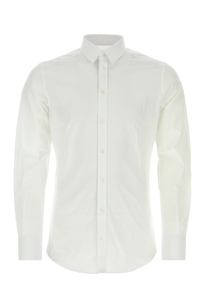 Dolce & Gabbana White Stretch Poplin Shirt