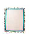 Jay Strongwater Bejeweled 8" X 10" Picture Frame In Peacock