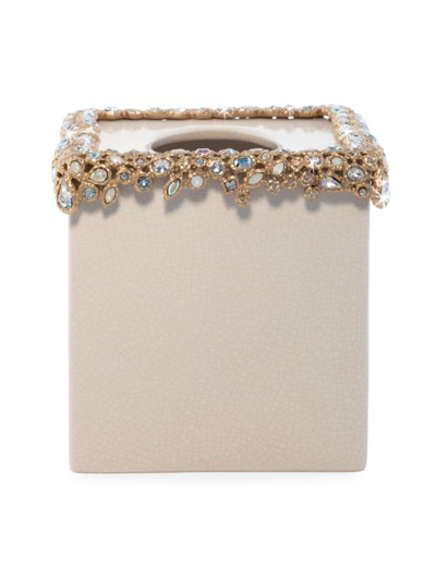 Jay Strongwater Bejeweled Tissue Box In Opal