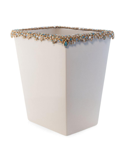 Jay Strongwater Bejeweled Trash Bin In Oceana