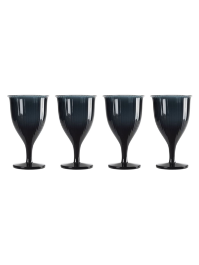 Nude Glass Omnia Bey 4-piece Wine Glass Set In Navy Blue