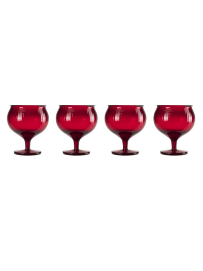 Nude Glass Omnia Bey 4-piece Cognac Glass Set In Red