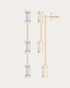 NATORI WOMEN'S BAGUETTE-CUT DIAMOND FRONT-BACK CHAIN DROP EARRINGS