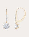 NATORI WOMEN'S SMALL CUSHION-CUT DIAMOND LEVERBACK EARRINGS