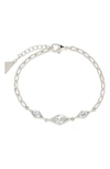 Sterling Forever Lissie Station Bracelet In Silver