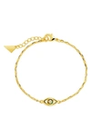 Sterling Forever Leidy Evil Eye Bracelet In Gold
